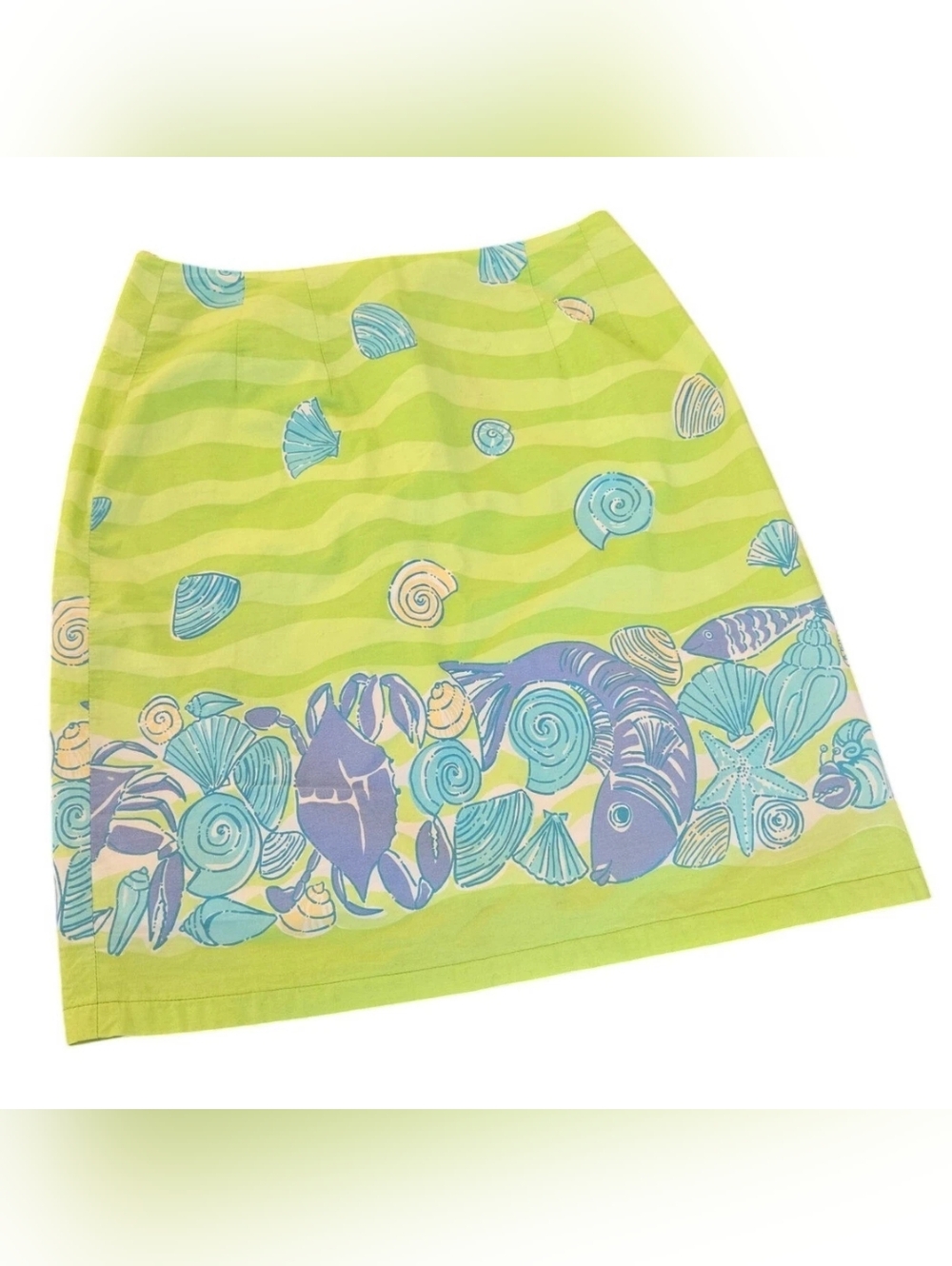 VTG Lilly Pulitzer | SZ 8 | Beachy Seashell Crab Mini Skirt